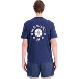New Balance Hoops Essentials T-shirt Met Korte Mouwen Blauw L Man