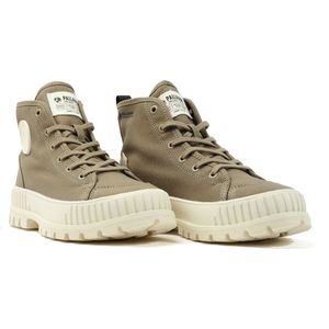 PALLADIUM - Pallashock Organic 2 - Hoge Sneakers - Kaki - Katoen