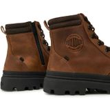 Palladium - Veterschoenen - Bruin - Leer - Uitneembaar Voetbed