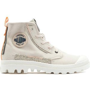 Palladium PAMPA UNDERLAYER - Half-hoge schoenen - Kleur: Wit/beige - Maat: 37