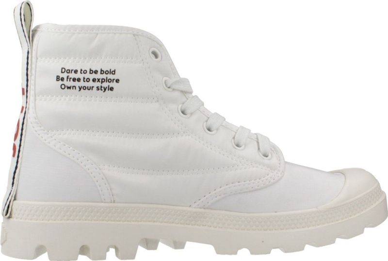 Palladium Uniseks Pampa Enkellaars, Wit, 43 EU