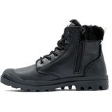 Palladium - Pampa Hi Snow Warm - Enkellaars - Zwart - Leer