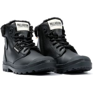Palladium - Pampa Hi Snow Warm - Enkellaars - Zwart - Leer