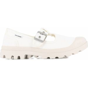 PALLADIUM - Mary-Jane Sandalen - Wit - 100% Stof - Platte Hak