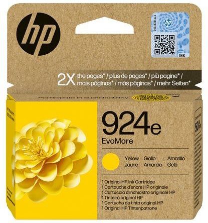 HP 924e EvoMore Yellow Original Ink Cartridge inktcartridge 1 stuk(s) Origineel Hoog (XL) rendement Geel