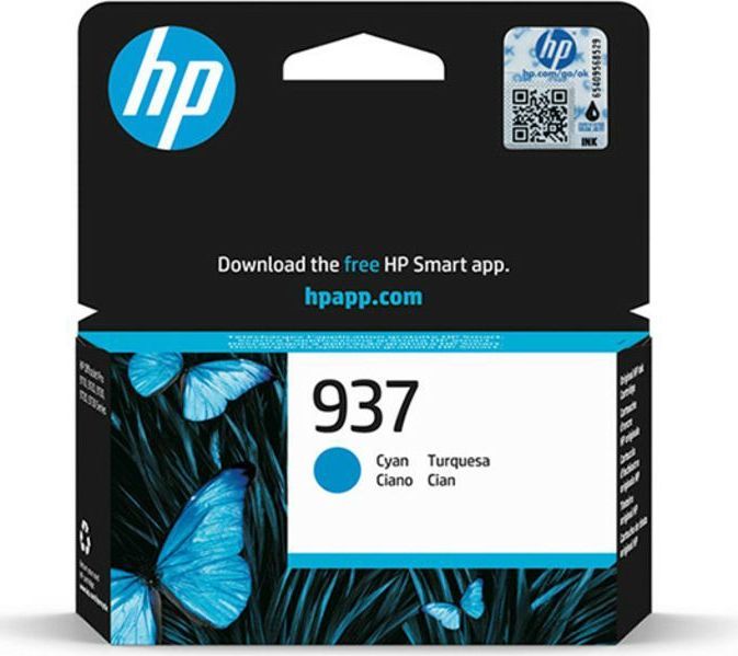HP 937 Cyan Original Ink Cartridge inktcartridge 1 stuk(s) Origineel Normaal rendement