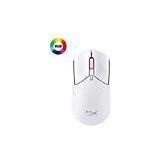 HyperX Pulsefire Haste 2, Wireless Gaming-Maus, Dual Mode (2,4 GHz/Bluetooth), 26K Sensor, 26.000 DPI, Bis zu 100 Std Akkulaufzeit, 6 Programmierbare Tasten, RGB, PC/PS5/PS4/Xbox-kompatibel, Weiss