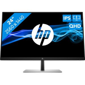 HP E24q G5 (2560 x 1440 pixels, 23.80""), Monitor, Zwart