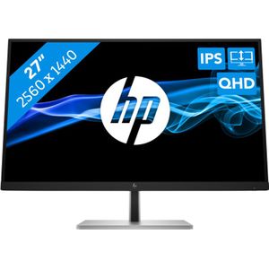 HP E27Q G5 LED-monitor Energielabel E (A - G) 68.6 cm (27 inch) 2560 x 1440 Pixel 16:9 5 ms HDMI, DisplayPort, USB 3.2 Gen 1 (USB 3.0), USB-B IPS LED