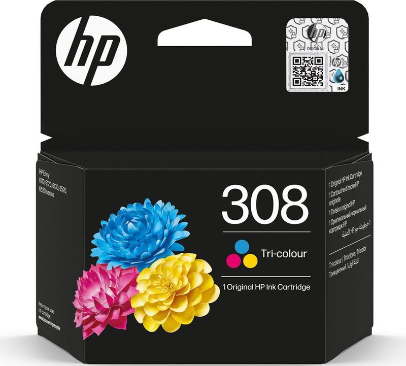 HP 308 originele driekleureninktcartridge