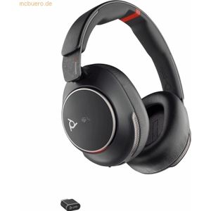 Poly Voyager Surround 85 UC Microsoft Teams Certified USB-C Headset +USB-C/A Adapter +Charging Stand Draadloos Hoofdband Gesprekken/Muziek/Sport/Elke dag USB Type-C Bluetooth Oplaadhouder Zwart