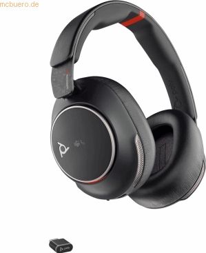 Poly Voyager Surround 85 UC Microsoft Teams Certified USB-C Headset +USB-C/A Adapter +Charging Stand Draadloos Hoofdband Gesprekken/Muziek/Sport/Elke dag USB Type-C Bluetooth Oplaadhouder Zwart