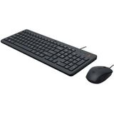 HP 150 Wired Mouse and Keyboard Combination toetsenbord Inclusief muis USB Zwart