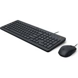 HP 150 Wired Mouse and Keyboard Combination toetsenbord Inclusief muis USB Zwart