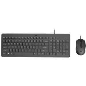 HP 150 Wired Mouse and Keyboard Combination toetsenbord Inclusief muis USB Zwart