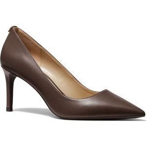 Michael Kors, Bruin Leren Alina Pump met MK Logo Bruin, Dames, Maat:41 EU