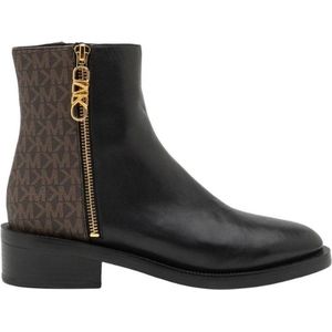 Michael Kors Regan Flat Bootie Black Brown - Enkellaars - Zwart