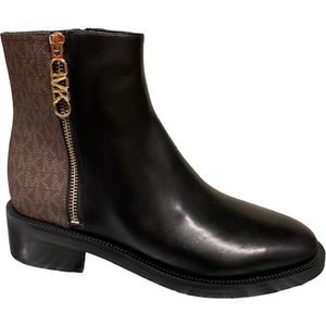 Michael Kors Regan Flat Bootie Black Brown - Enkellaars - Zwart