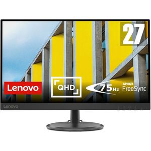 Lenovo D27q-30 computer monitor 68,6 cm (27") 2560 x 1440 Pixels Quad HD LCD Zwart