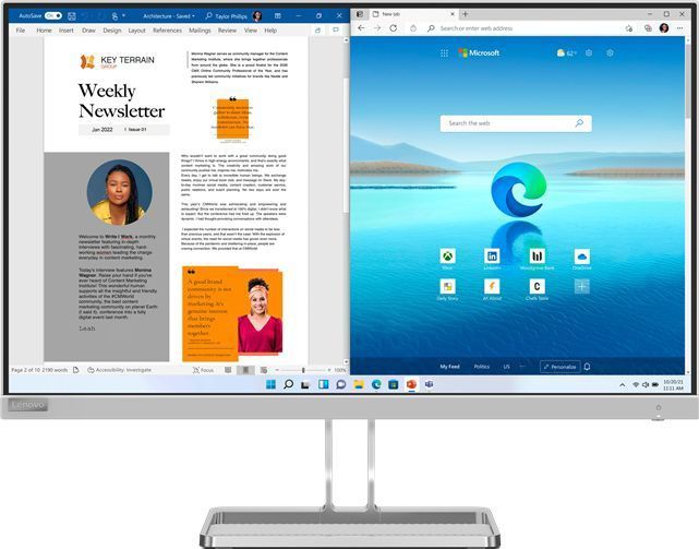 Lenovo L27i-40 LED display 68,6 cm (27") 1920 x 1080 Pixels Full HD Grijs