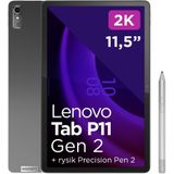 Lenovo Tab P11 (Alleen WLAN, 11.50"", 128 GB, Stormgrijs), Tablet, Grijs