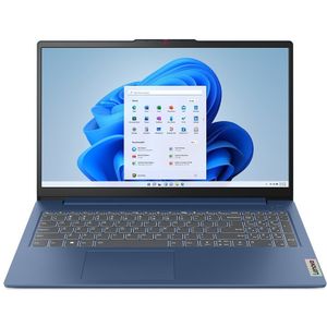 Lenovo IdeaPad Slim 3 Laptop 39,6 cm (15.6") Full HD Intel Core i3 N-series i3-N305 8 GB LPDDR5-SDRAM 512 GB SSD Wi-Fi 5 (802.11ac) Windows 11 Home Blauw