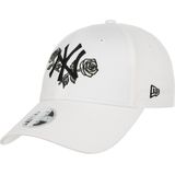 New York Yankees Womens Floral Metallic White 9FORTY Adjustable Cap