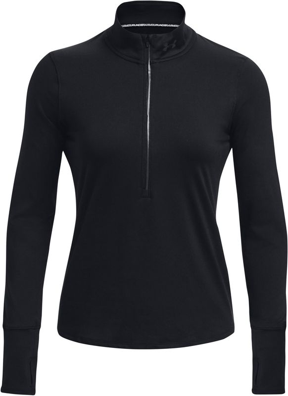 Under Armour Qualifier Run Half Rits Lange Mouw T-shirt Zwart L Vrouw