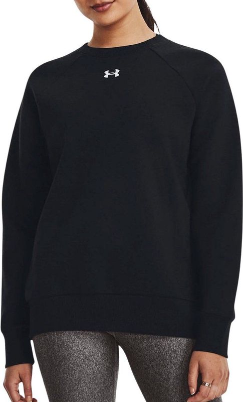 Under Armour UA Rival Fleece Crew Dames Sporttrui - Zwart