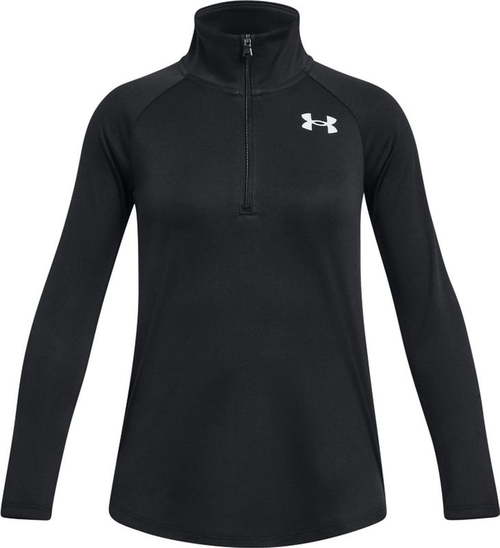 Under Armour Tech Graphic Zip Meisjes Sportshirt Zwart
