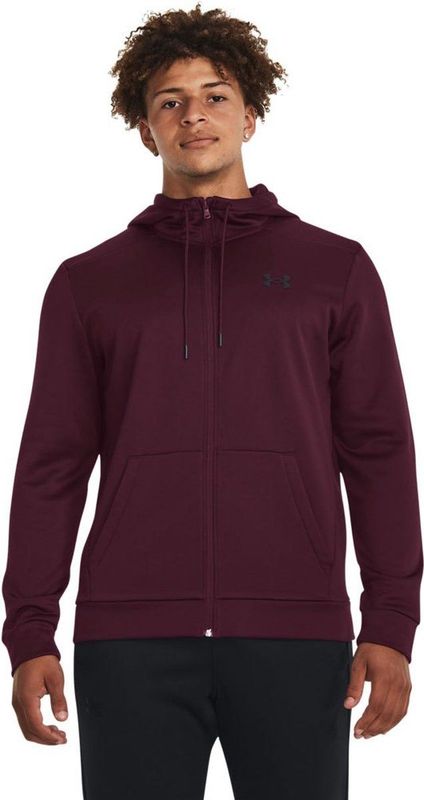 Under Armour Fleece Sweatshirt Met Volledige Rits Paars Man