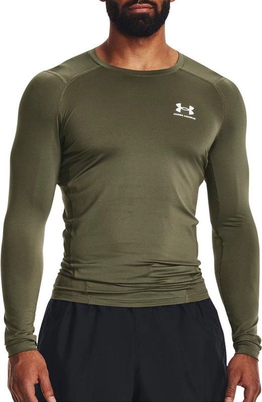 Under Armour HeatGear Compressie T-shirt met lange mouwen en ronde hals voor heren