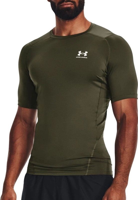 Under Armour UA HG Heatgear Armour compressie Short Sleeve Heren Sportshirt - Groen