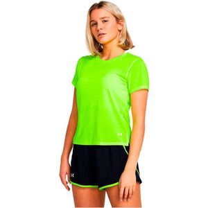 Under Armour UA Launch Shortsleeve Dames Sportshirt - Geel