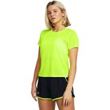 Under Armour UA Launch Shortsleeve Dames Sportshirt - Geel