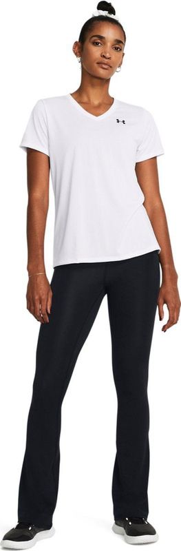 Under Armour Tech Short Sleeve V-neck- Solid Dames Sportshirt - White