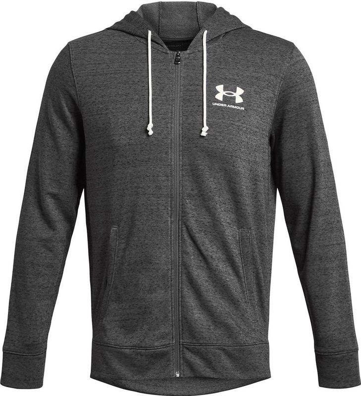 Under Armour - Rival Terry - Hoodie - Grijs - Lichtgewicht Badstof