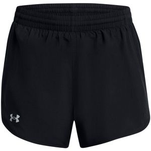 Under Armour Fly By Shorts voor dames, Zwart/reflecterende streep