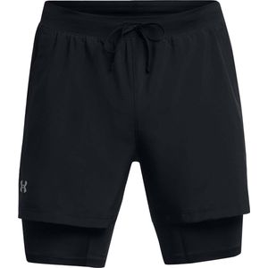 Under Armour UA LAUNCH 5'' 2 IN 1 SHORTS Heren Sportbroek Zwart