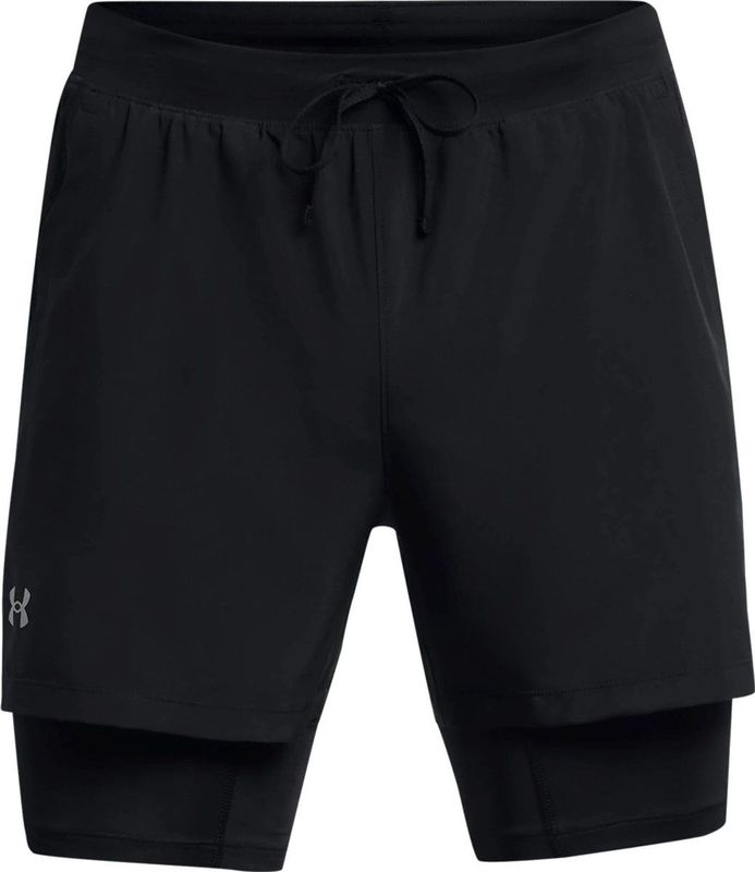 Under Armour Launch 5 Inch 2-in-1 Shorts Herren - Schwarz, Größe XXL