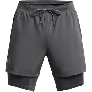 Under Armour - Launch Sportshort - Grijs - Polyester