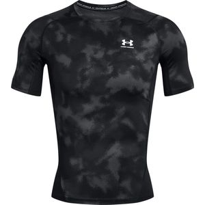 Under Armour Heatgear Printed compressieshirt heren zwart