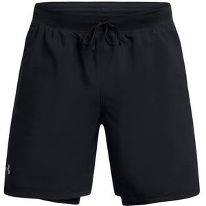 Under Armour UA Fly by 3'' Shorts, Fluo Roze/Fluo Roze/Reflecterend, SM, Zwart/Zwart/Reflecterend, L