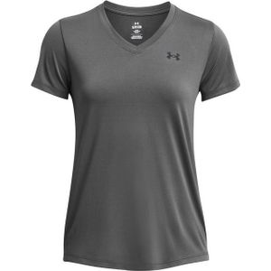 Under Armour Tech SSV- Solid Dames Sportshirt - Grijs