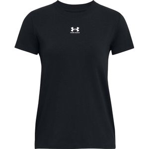 Under Armour Rival Core Short Sleeve sportshirt dames zwart