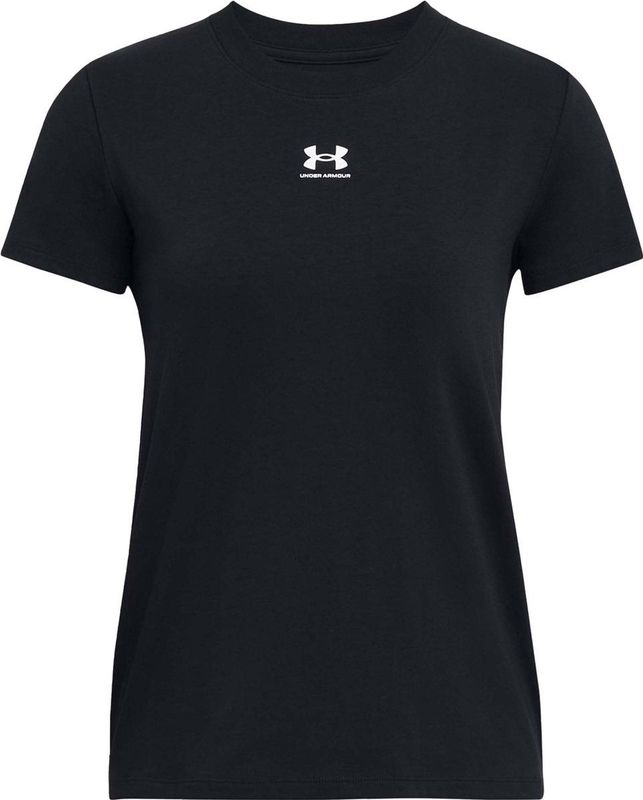 Under Armour Rival Core Short Sleeve sportshirt dames zwart