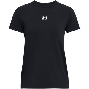 Under Armour Rival Core Short Sleeve sportshirt dames zwart