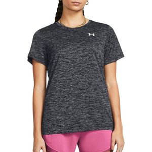 Under Armour Tech Short SleeveC- Twist Dames Sportshirt - Zwart