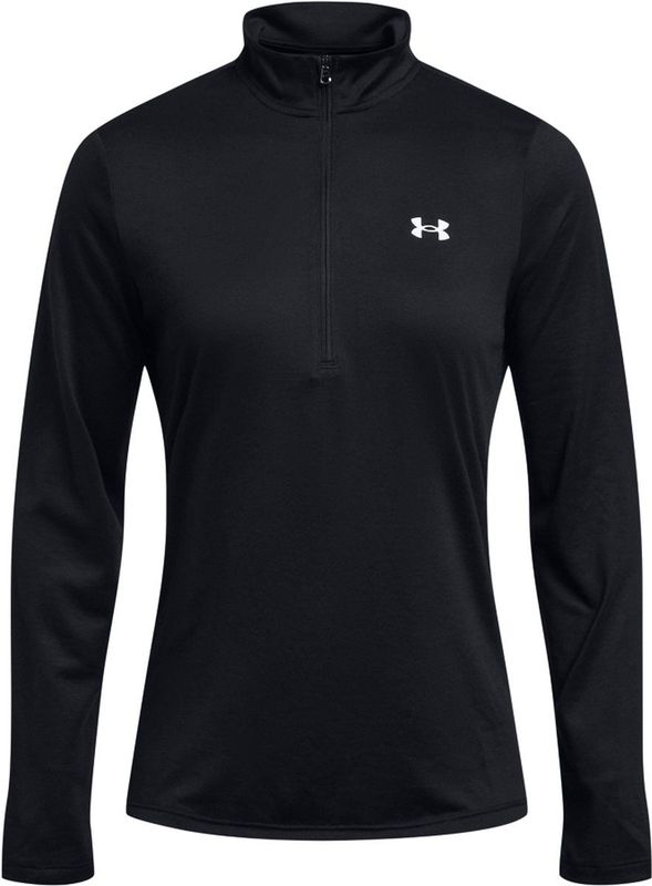 Under Armour Tech Zip- Solid Dames Sportshirt - Zwart