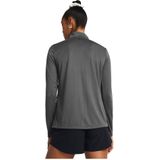 Under Armour Tech Zip- Solid Dames Sportshirt - Grijs